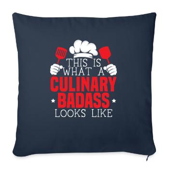 Culinaire Gangster Chef Pâtissier Cuisine Culinaire - Housse de coussin décorative 45 x 45 cm - bleu marine - Devant
