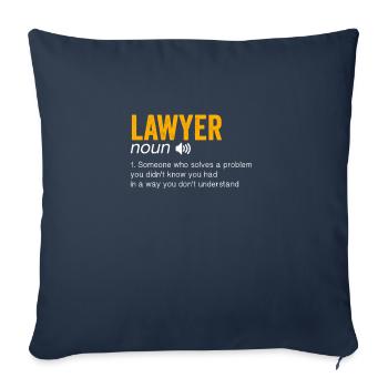 Lawyer Saying Funny Law Student Lawyer - Sofa pillowcase 17,3'' x 17,3'' (45 x 45 cm) - navy - Front