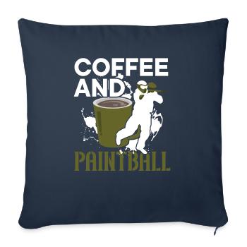 Coffee Drinker Paintball Player Paintballer - Sofa pillowcase 17,3'' x 17,3'' (45 x 45 cm) - navy - Front