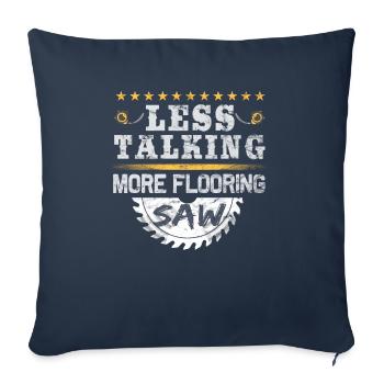 Poseur de tapis de construction de revêtement de sol - Housse de coussin décorative 45 x 45 cm - bleu marine - Devant