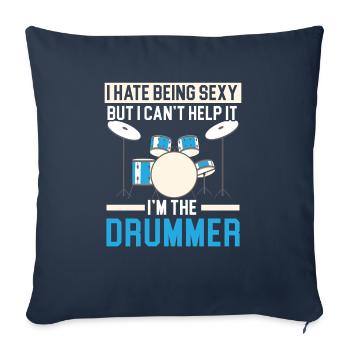 Drummer Musical Instrument Musician Drum Player - Sofa pillowcase 17,3'' x 17,3'' (45 x 45 cm) - navy - Front