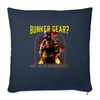 Bunker Gear? More Like My Superhero Outfit - Sofa pillowcase 17,3'' x 17,3'' (45 x 45 cm) - navy - Front