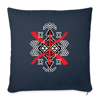 AMAZIGH sYMBOLE BERBERE Z IMAZIGHEN KABYL JEWEL - Sofa pillowcase 17,3'' x 17,3'' (45 x 45 cm) - navy - Front
