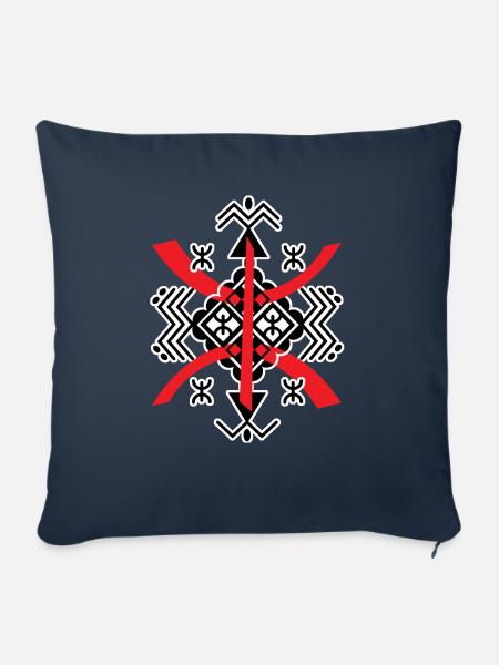 AMAZIGH sYMBOLE BERBERE Z IMAZIGHEN KABYL JEWEL - Sofakissenbezug 45 x 45 cm - Navy