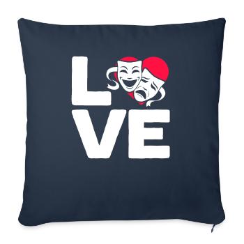 Theatre Rehearsal Performer Artist Actress Actor - Sofa pillowcase 17,3'' x 17,3'' (45 x 45 cm) - navy - Front