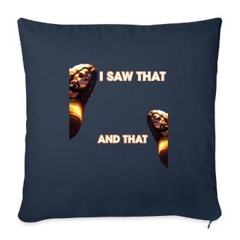 Funny God Christian Quote I Jesus Meme I Saw That - Sofa pillowcase 17,3'' x 17,3'' (45 x 45 cm) - navy - Front