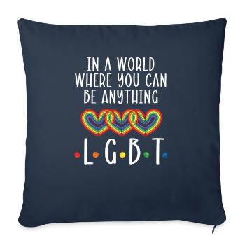Gay Rights Rainbow Pride LGBTQ Gay Pride Parade - Sofa pillowcase 17,3'' x 17,3'' (45 x 45 cm) - navy - Front