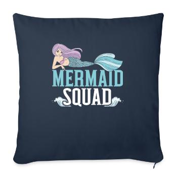 Mermaid Squad Myth Folklore Underwater Aquatic - Sofa pillowcase 17,3'' x 17,3'' (45 x 45 cm) - navy - Front
