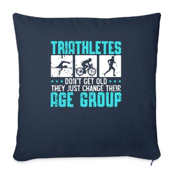 Triathlon Athlete Triathlete Swim Bike Run - Sofa pillowcase 17,3'' x 17,3'' (45 x 45 cm) - navy - Front