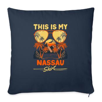 Ceci est ma chemise Nassau Travel Vacation Bahamas - Housse de coussin décorative 45 x 45 cm - bleu marine - Devant