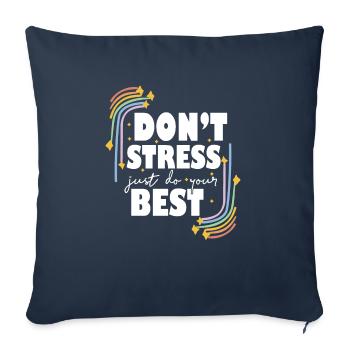 Jour de test Ne stressez pas, faites simplement votre meilleur professeur - Housse de coussin décorative 45 x 45 cm - bleu marine - Devant