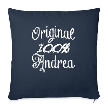 Original 100% Andrea - Sofa pillowcase 17,3'' x 17,3'' (45 x 45 cm) - navy - Front