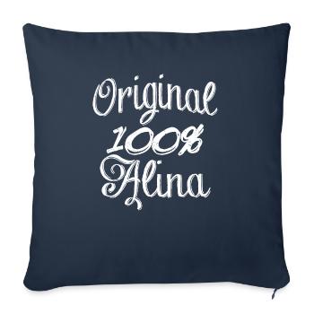 Original 100% Alina - Sofa pillowcase 17,3'' x 17,3'' (45 x 45 cm) - navy - Front