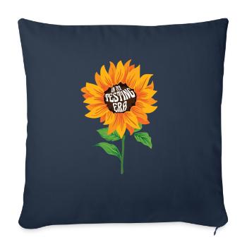 À l’époque de mes tests Professeur de jour de test de tournesol - Housse de coussin décorative 45 x 45 cm - bleu marine - Devant