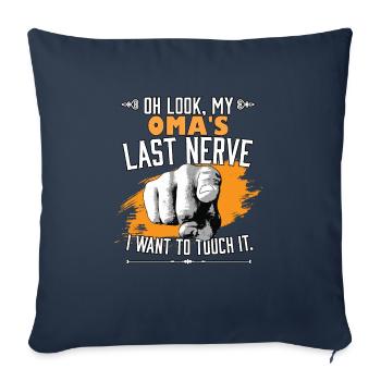 Look My Grandma's Last Nerve Funny Grandmother Family - Sofa pillowcase 17,3'' x 17,3'' (45 x 45 cm) - navy - Front