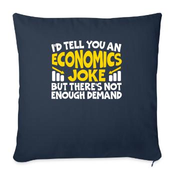 Économiste Professeur d’économie Profession Économie - Housse de coussin décorative 45 x 45 cm - bleu marine - Devant