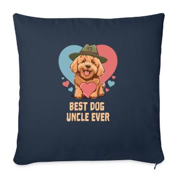 Best Dog Uncle Ever Goldendoodle Dog Dad Cute Dog - Sofa pillowcase 17,3'' x 17,3'' (45 x 45 cm) - navy - Front
