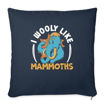 Mammoth Elephant Wildlife Extinct Animal Lover - Sofa pillowcase 17,3'' x 17,3'' (45 x 45 cm) - navy - Front