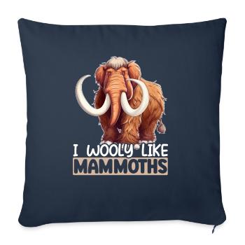 Mammoth Elephant Wildlife Extinct Animal Lover - Sofa pillowcase 17,3'' x 17,3'' (45 x 45 cm) - navy - Front