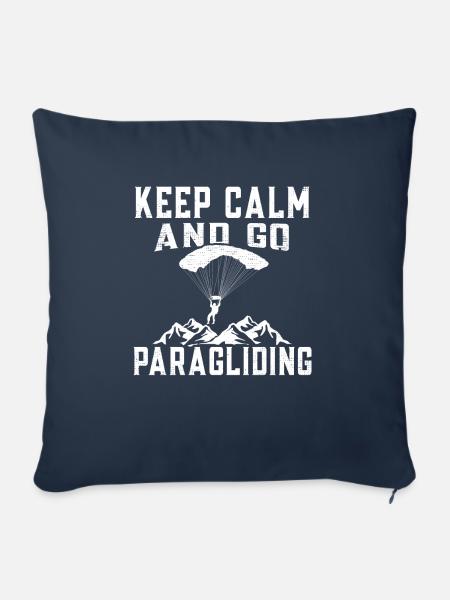 Gleitschirmflieger Paragliding Paragleiter - Sofakissenbezug 45 x 45 cm - Navy