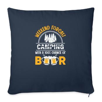 Camping Art Campfire Camping Trailer Camper - Sofa pillowcase 17,3'' x 17,3'' (45 x 45 cm) - navy - Front
