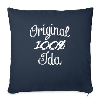 Original 100% Ida - Housse de coussin décorative 45 x 45 cm - bleu marine - Devant