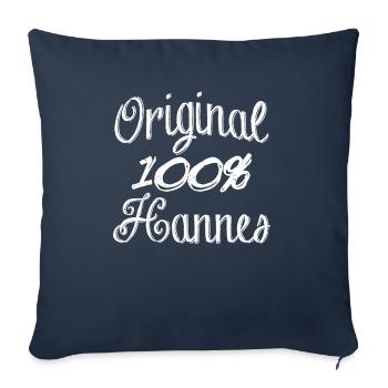 Original 100% Hannes - Sofakissenbezug 45 x 45 cm - Navy - Vorne