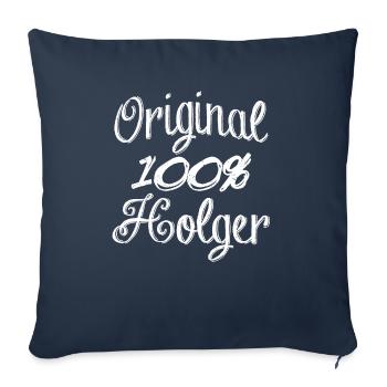 Original 100% Holger - Housse de coussin décorative 45 x 45 cm - bleu marine - Devant