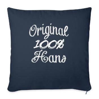 Original 100% Hans - Housse de coussin décorative 45 x 45 cm - bleu marine - Devant