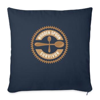 Wooden Spoon Survivor Champion Meme Funny Italian - Sofa pillowcase 17,3'' x 17,3'' (45 x 45 cm) - navy - Front