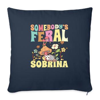 Somebody's Feral Sobrina Spanish Niece Wild - Sofa pillowcase 17,3'' x 17,3'' (45 x 45 cm) - navy - Front