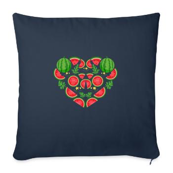 Pastèque - Housse de coussin décorative 45 x 45 cm - bleu marine - Devant