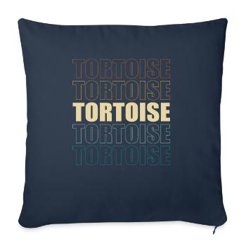 Tortoise Vintage Reptile Retro Turtle - Sofa pillowcase 17,3'' x 17,3'' (45 x 45 cm) - navy - Front