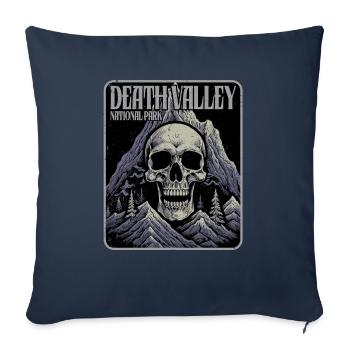 Drôle de parc national de la vallée de la mort États-Unis - Housse de coussin décorative 45 x 45 cm - bleu marine - Devant