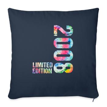 18 JAHRE 18. GEBURTSTAG LIMITED EDITION 2008 - Sofakissenbezug 45 x 45 cm - Navy - Vorne