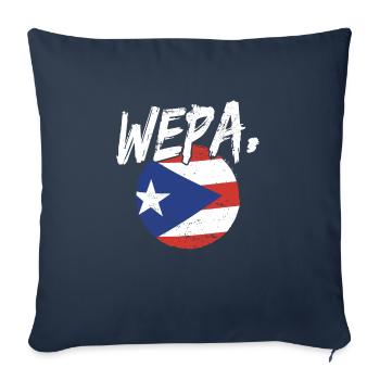 Proud Puerto Rican Puerto Rico Flag Wepa Latino - Sofa pillowcase 17,3'' x 17,3'' (45 x 45 cm) - navy - Front