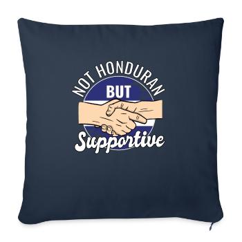Pas hondurien mais un voyageur de campagne solidaire - Housse de coussin décorative 45 x 45 cm - bleu marine - Devant