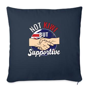 Pas Kiwi mais un voyageur de campagne de soutien Nouveau - Housse de coussin décorative 45 x 45 cm - bleu marine - Devant