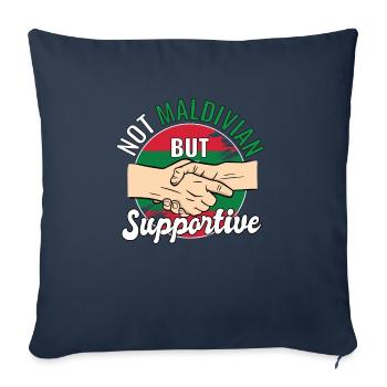 Pas maldivien mais un voyageur de campagne solidaire - Housse de coussin décorative 45 x 45 cm - bleu marine - Devant