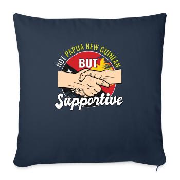 Not Papua New Guinean But Supportive Papua New - Sofa pillowcase 17,3'' x 17,3'' (45 x 45 cm) - navy - Front
