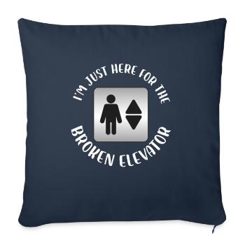 I'm just here for the broken elevator - Sofa pillowcase 17,3'' x 17,3'' (45 x 45 cm) - navy - Front