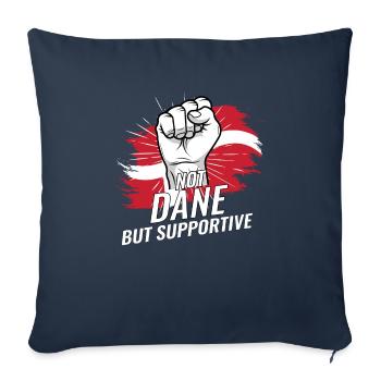 Pas danois mais un pays du drapeau du Danemark - Housse de coussin décorative 45 x 45 cm - bleu marine - Devant