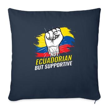 Not Ecuadorian But Supportive Ecuador Flag - Sofa pillowcase 17,3'' x 17,3'' (45 x 45 cm) - navy - Front
