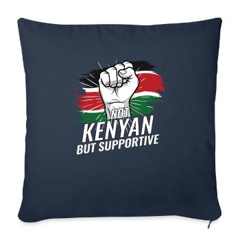 Pas kenyan mais favorable Kenya Flag Country - Housse de coussin décorative 45 x 45 cm - bleu marine - Devant