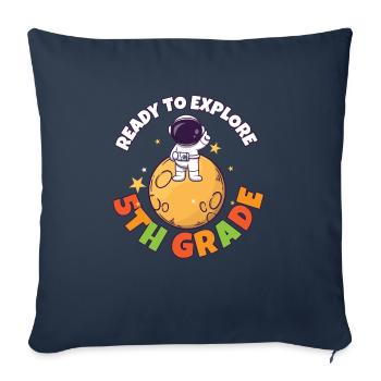 Back To School Day Ready to Explore 5th Grade - Sofakissenbezug 45 x 45 cm - Navy - Vorne