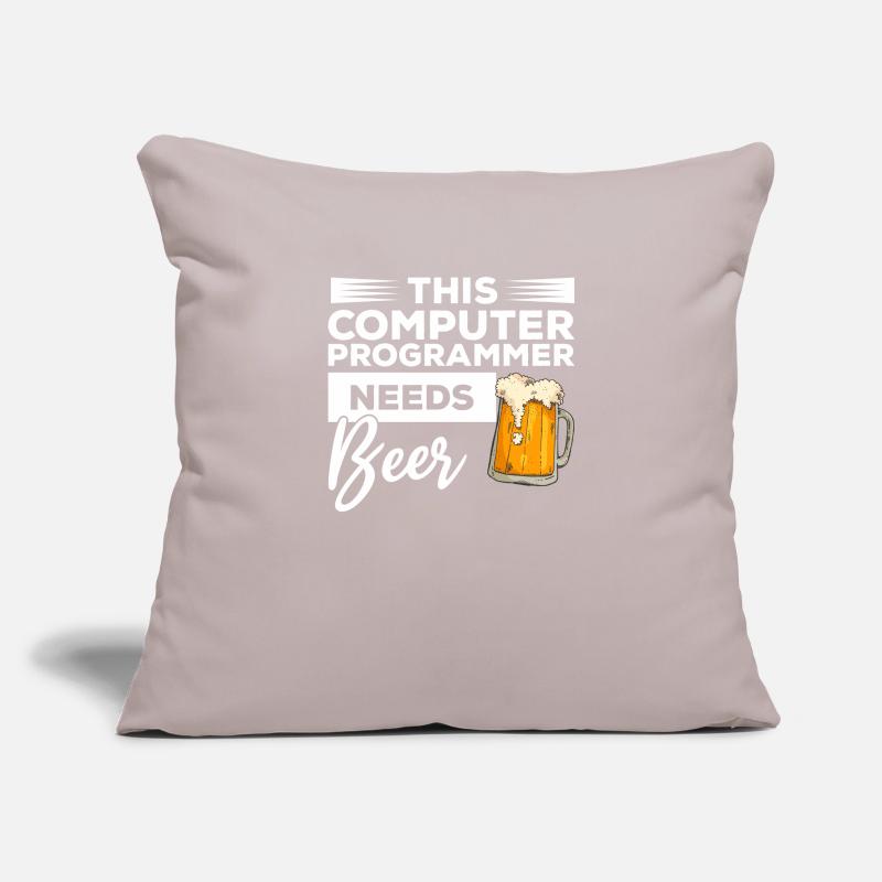 Ce programmeur informatique a besoin de programmation de bière Housse de coussin décorative 45 x 45 cm