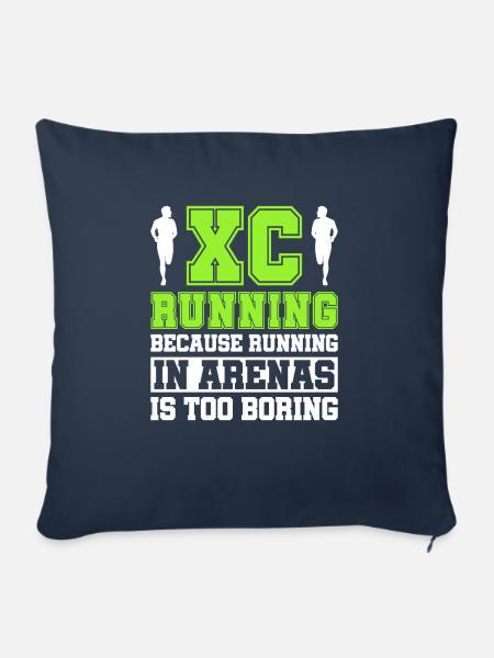 Xc-laufdesign Für Einen Cc-läufer - Sofakissenbezug 45 x 45 cm - Navy