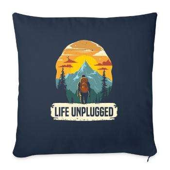 Digital Detox Handy Fasten Go Offline - Sofakissenbezug 45 x 45 cm - Navy - Vorne