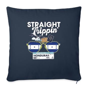 Straight Trippin' Honduras Vacation Tour Voyage - Housse de coussin décorative 45 x 45 cm - bleu marine - Devant