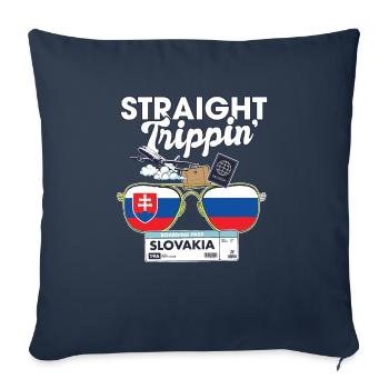Straight Trippin' Slovakia Vacation Tour Travel - Sofa pillowcase 17,3'' x 17,3'' (45 x 45 cm) - navy - Front